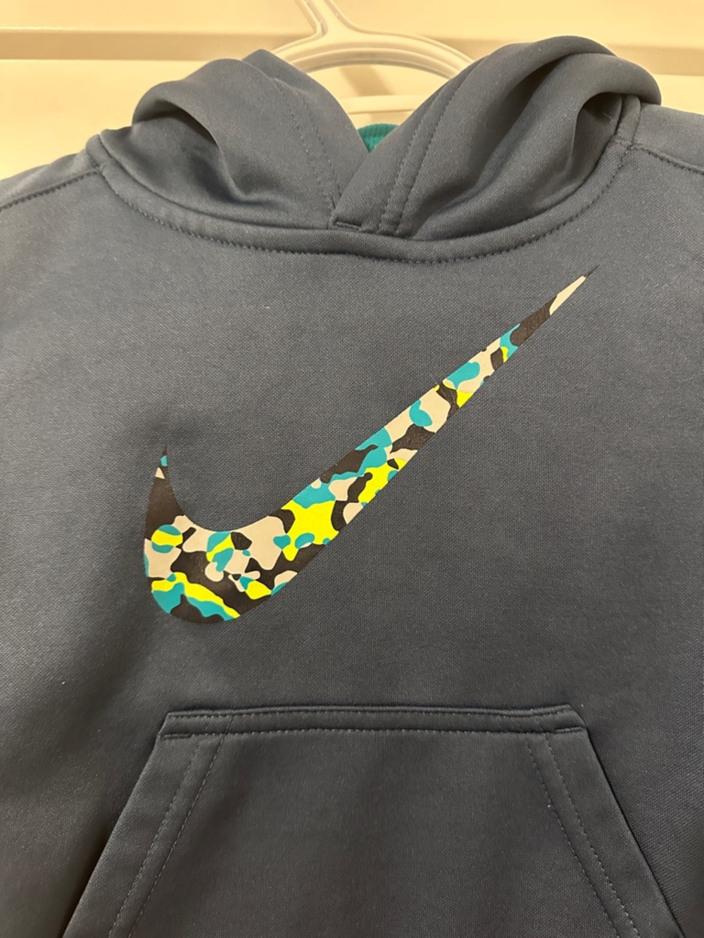 Nike Therma- Fit Blue Fleece Lined Hoodie Size 2T Toddler - Picture 2 of 10